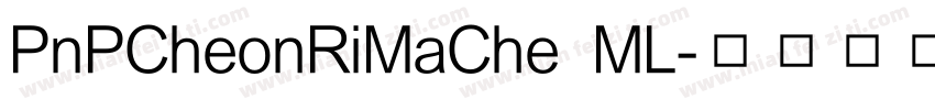 PnPCheonRiMaChe ML字体转换